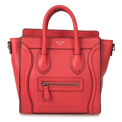 red celine nano luggage|Celine nano luggage for sale.